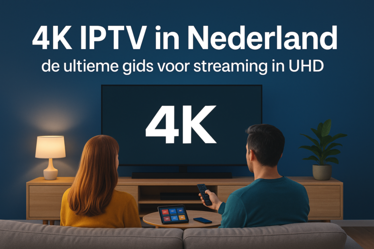 4K IPTV in Nederland – moderne woonkamer met Ultra HD streaming