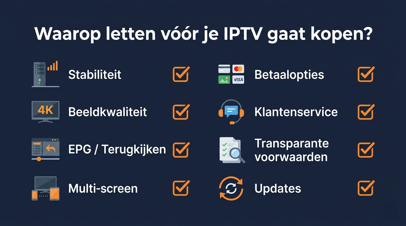 Checklist waarop letten bij IPTV kopen in Nederland